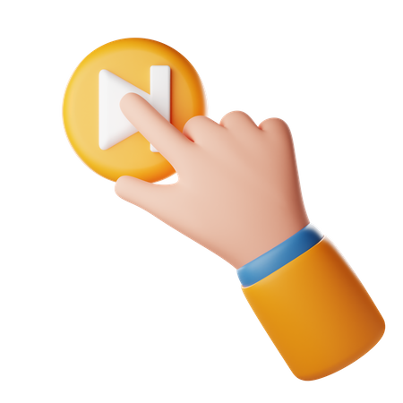 Tocar el gesto de la mano hacia adelante  3D Icon