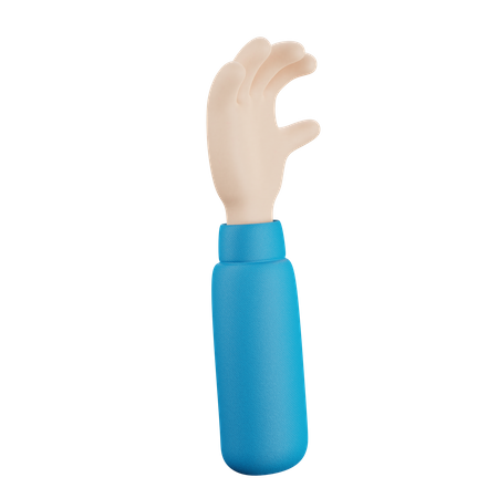 Gesto de la mano con el dedo curvo  3D Icon