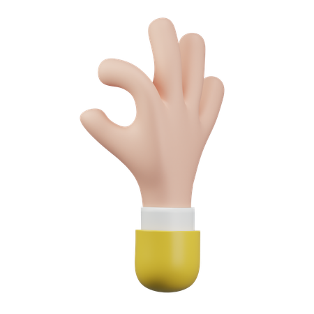 Gesto de la mano escala  3D Icon