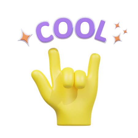 Gesto de mano fría  3D Icon