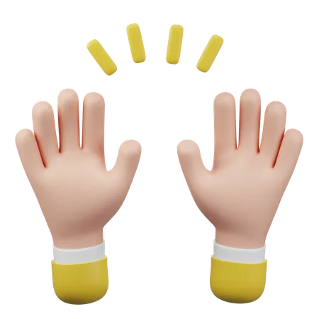 Gesto de manos levantadas  3D Icon