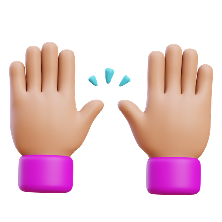 Gesto de mano levantada  3D Icon