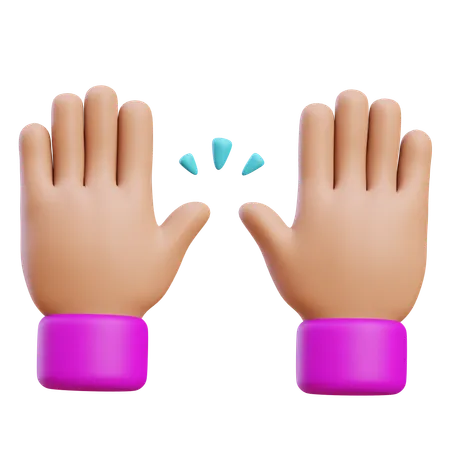 Gesto de mano levantada  3D Icon