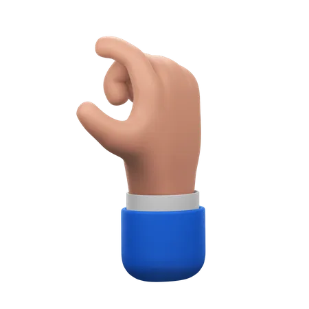 Gesto de la mano para medir el tamaño  3D Icon