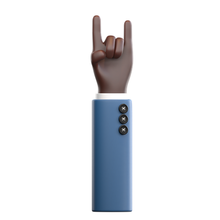Gesto de mano de metal  3D Icon