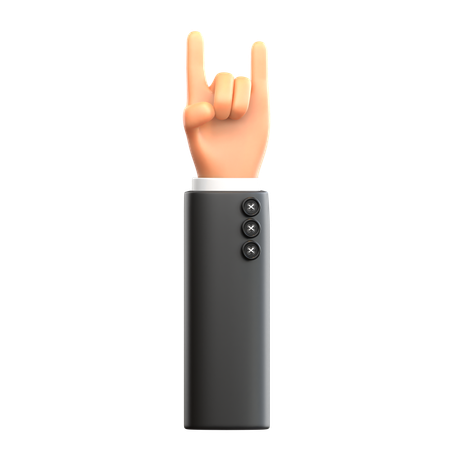 Gesto de mano de metal  3D Icon