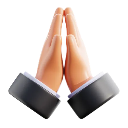 Gesto de la mano namaste  3D Icon