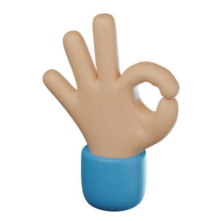 Bien gesto con la mano  3D Icon