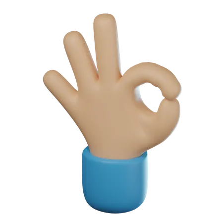 Bien gesto con la mano  3D Icon