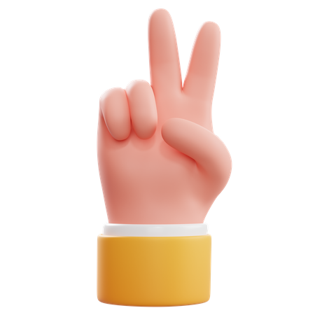 Gesto de mano pacífico  3D Icon