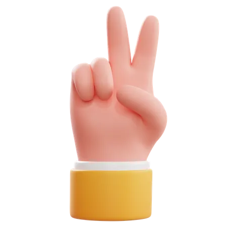 Gesto de mano pacífico  3D Icon