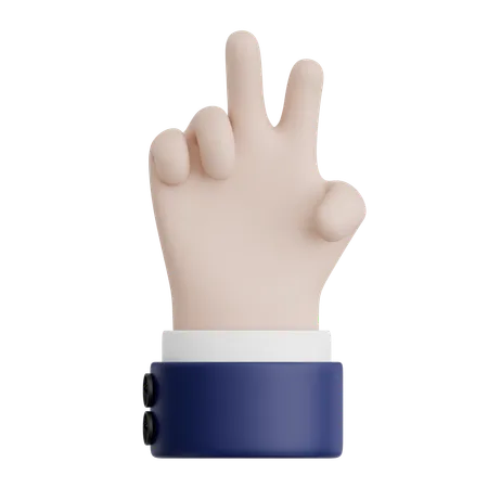 Gesto de mano paz  3D Icon