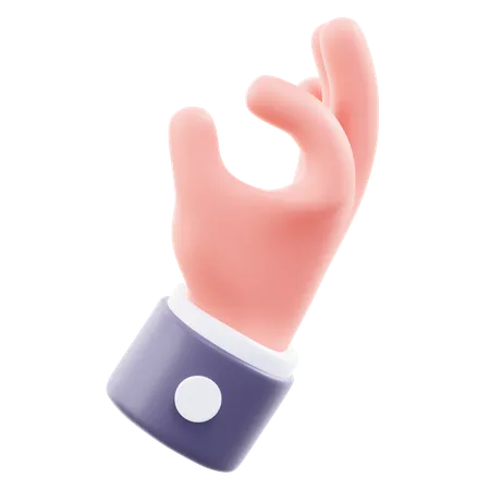 Pequeño gesto con la mano  3D Icon