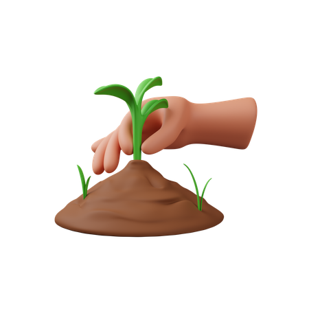 Gesto de la mano de la planta  3D Icon