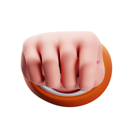 Frente al gesto de la mano del puño  3D Icon