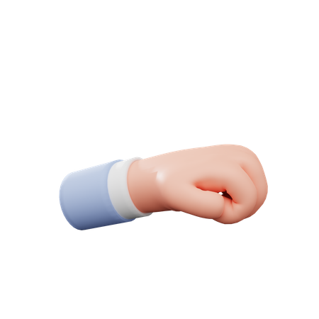 Gesto de la mano del puño  3D Illustration