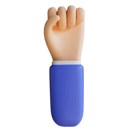 Gesto de la mano del puño  3D Illustration