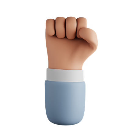 Gesto de la mano con el puño cerrado  3D Icon