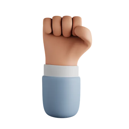 Gesto de la mano con el puño cerrado  3D Icon