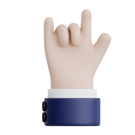 Gesto de mano roca  3D Icon