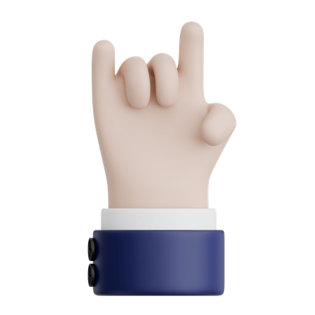 Gesto de mano roca  3D Icon