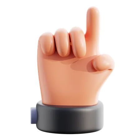 Gesto de la mano señalando  3D Icon