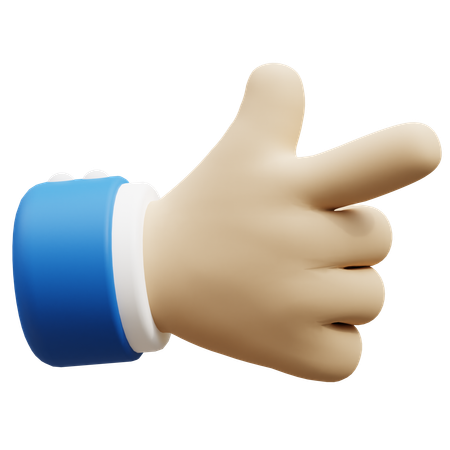 Gesto de la mano señalando  3D Icon