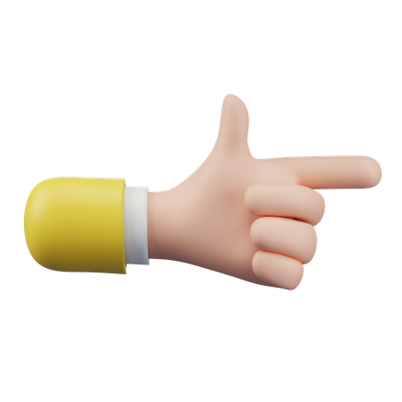 Gesto de la mano señalando  3D Icon