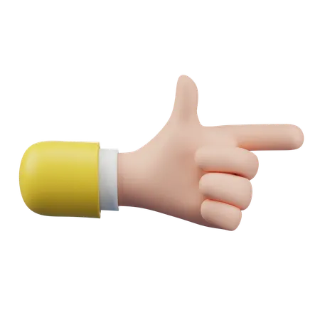 Gesto de la mano señalando  3D Icon