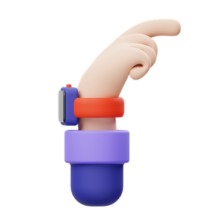 Gesto de la mano señalando  3D Illustration