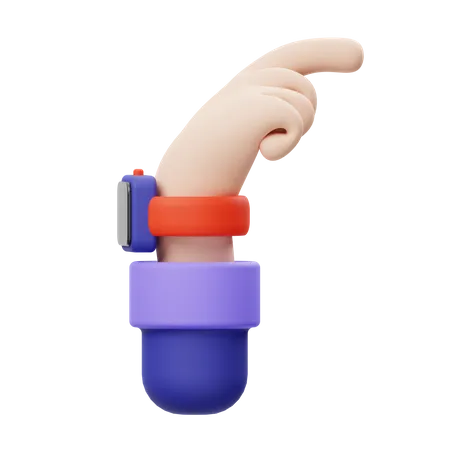 Gesto de la mano señalando  3D Illustration