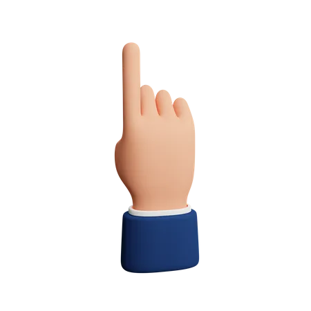 Gesto de la mano apuntando  3D Icon