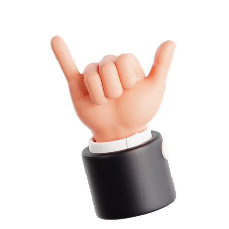 Gesto de la mano del signo shaka  3D Icon