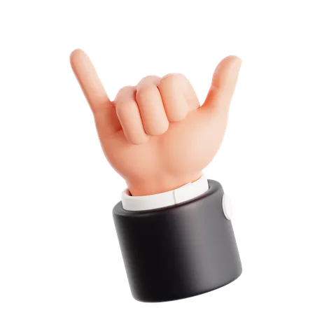 Gesto de la mano del signo shaka  3D Icon