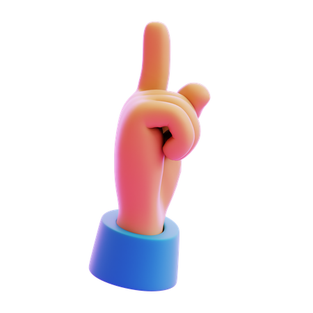 Gesto de callar con la mano  3D Icon