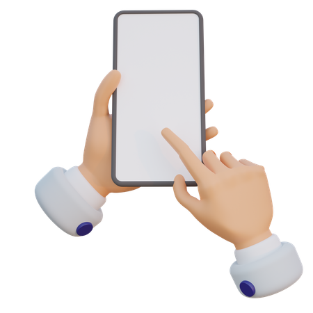 Gesto de la mano sosteniendo el teléfono vertical  3D Icon