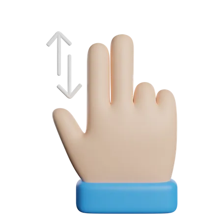 Gesto de la mano de zoom  3D Icon