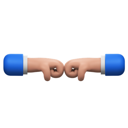 Gesto de manos de golpe de puño  3D Icon
