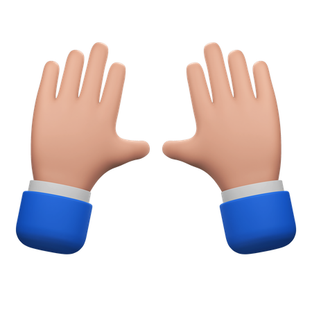Gesto de manos de rendición  3D Icon