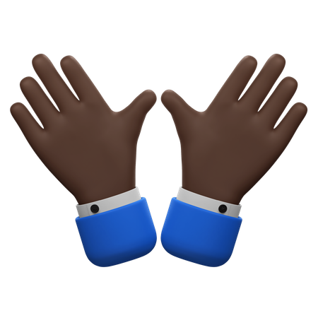 Gesto de manos con palma abierta  3D Icon