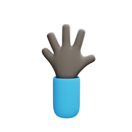 Gesto de mão aberta  3D Icon
