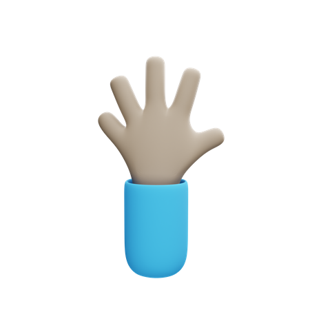 Gesto de mão aberta  3D Icon