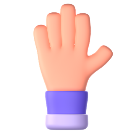 Gesto de mão aberta  3D Icon