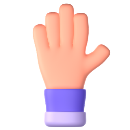 Gesto de mão aberta  3D Icon
