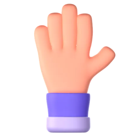 Gesto de mão aberta  3D Icon