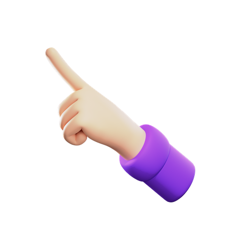 Apontando o gesto da mão do localizador  3D Icon