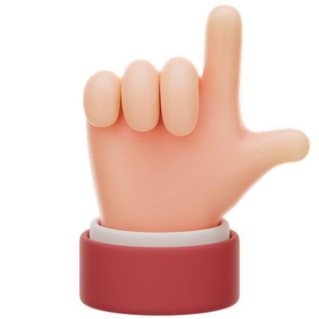 Gesto de mão apontando  3D Icon