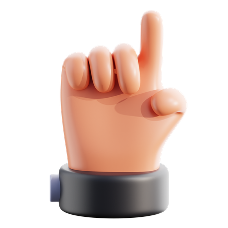 Gesto de mão apontando  3D Icon