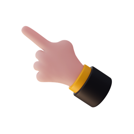 Gesto de mão apontando o dedo  3D Icon
