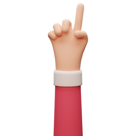 Gesto de mão apontando o dedo  3D Icon